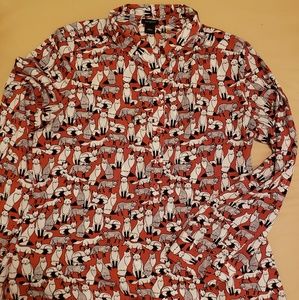 Ann Taylor fox shirt
